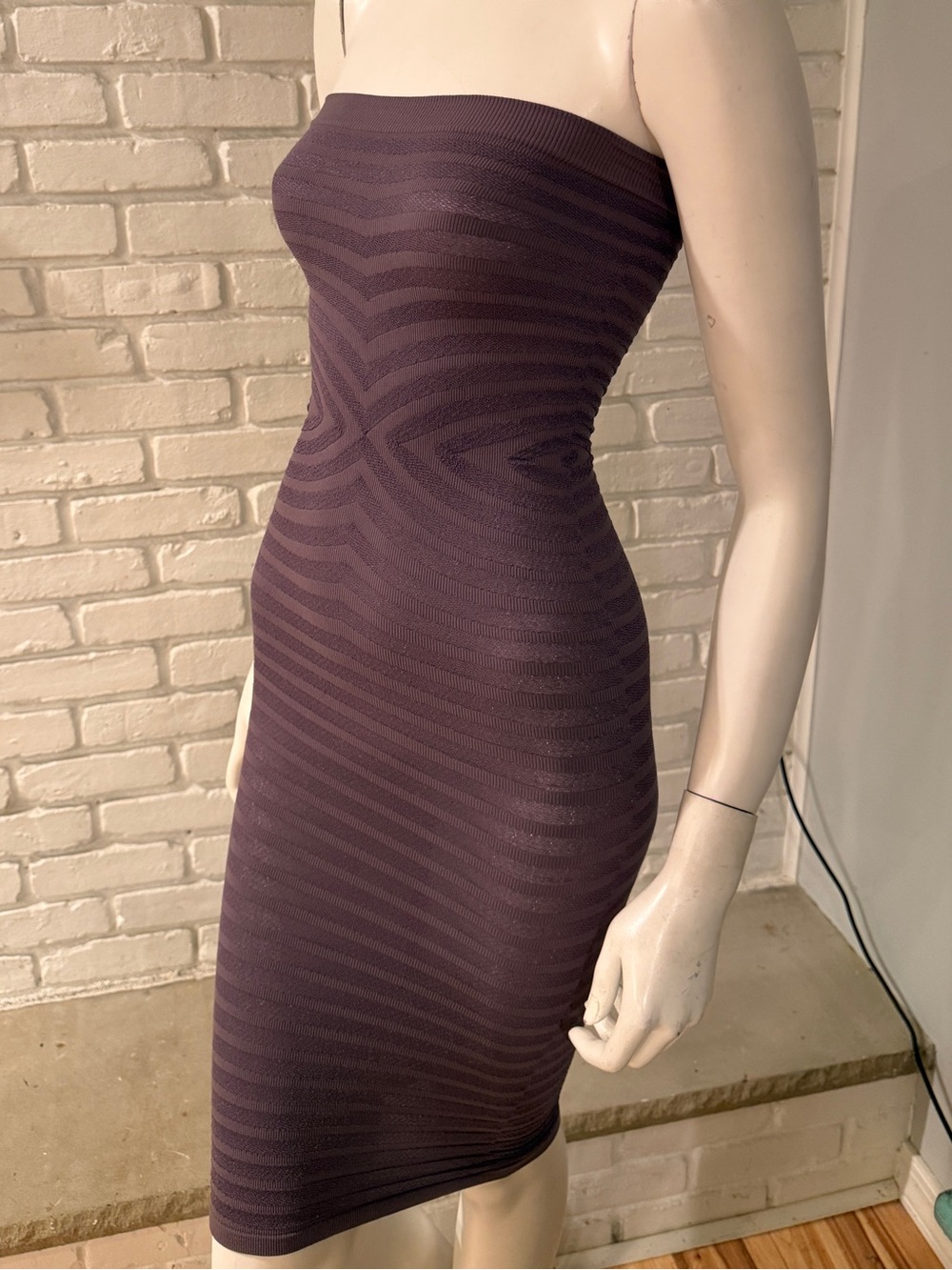 Intimately Free People Purple Strapless Bodycon Midi XS/S NWOT Super Stretch - Picture 3 of 15